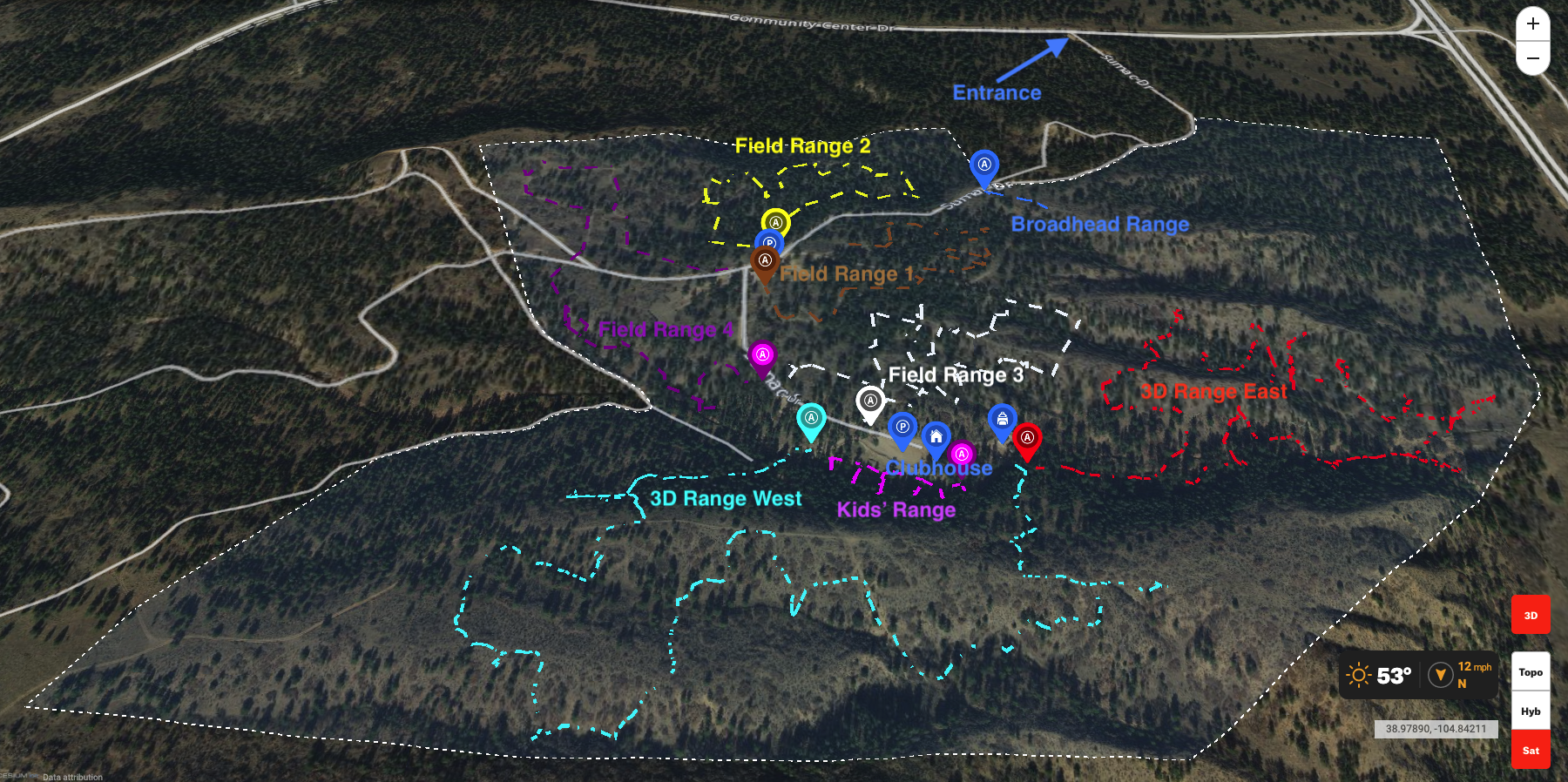 Seven Ranges Map Field Ranges